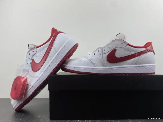 Rep Kickmax Jordan Retro Low Red 1 705329-101 Varsity White 0401